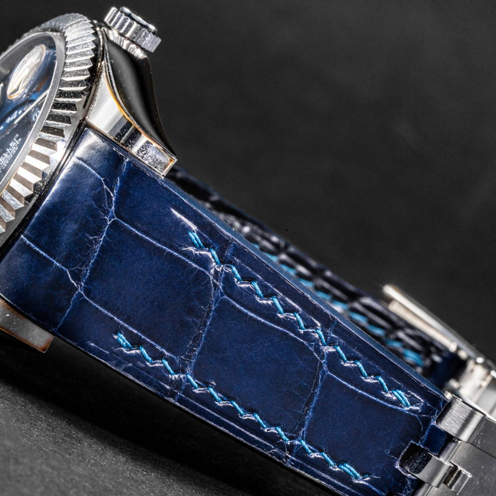 Alligator Leather Strap for Rolex Sky-Dweller