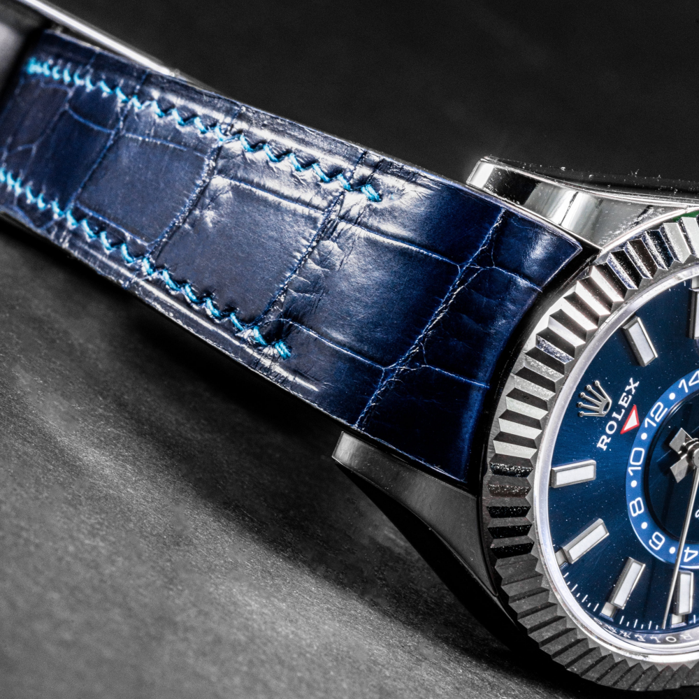 Alligator Leather Strap for Rolex Sky-Dweller