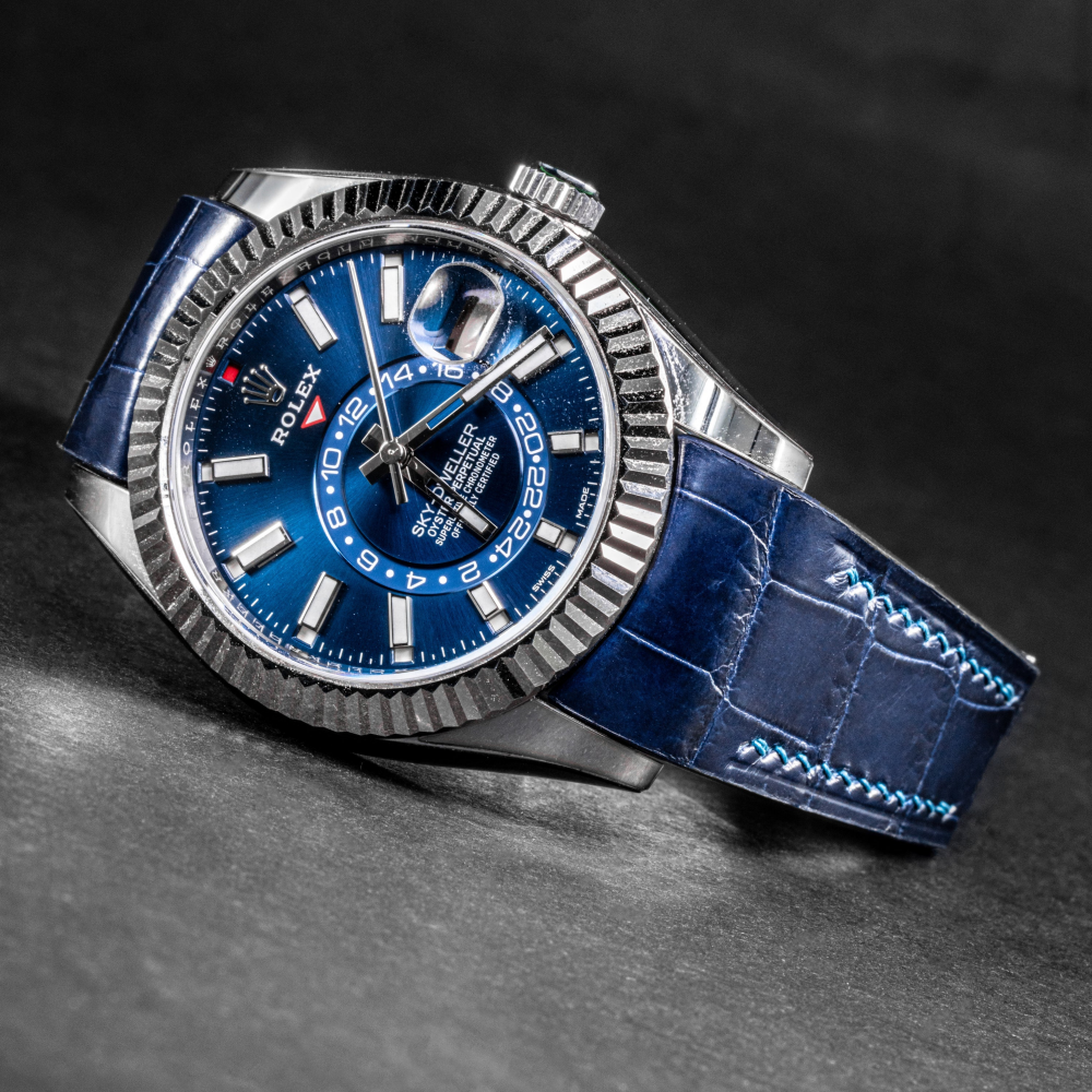Alligator Leather Strap for Rolex Sky-Dweller
