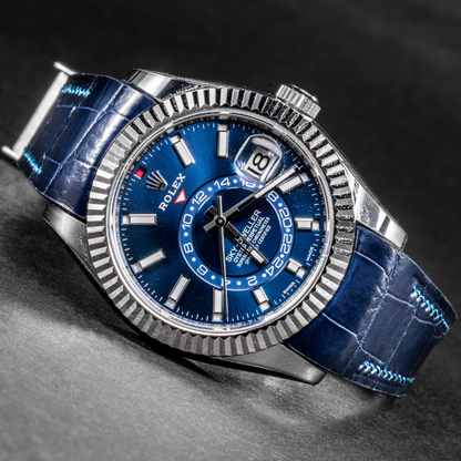 Alligator Leather Strap for Rolex Sky-Dweller