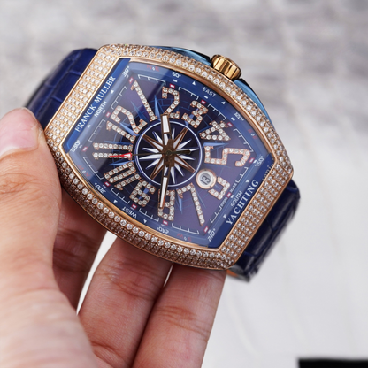 Alligator Leather Strap for Franck Muller Vanguard