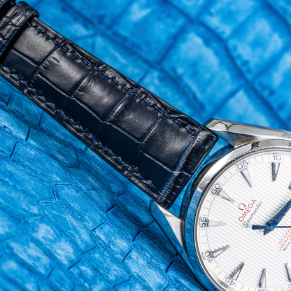 Omega Seamaster Alligator Leather Strap – Handmade Custom Fit