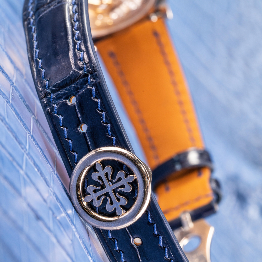 Alligator Leather Strap for Patek Philippe Annual Calendar