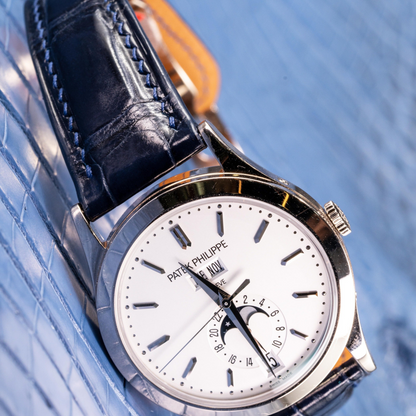 Alligator Leather Strap for Patek Philippe Annual Calendar