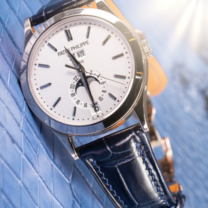 Alligator Leather Strap for Patek Philippe Annual Calendar
