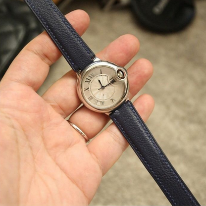Chevre Leather Strap for Cartier Ballon Bleu