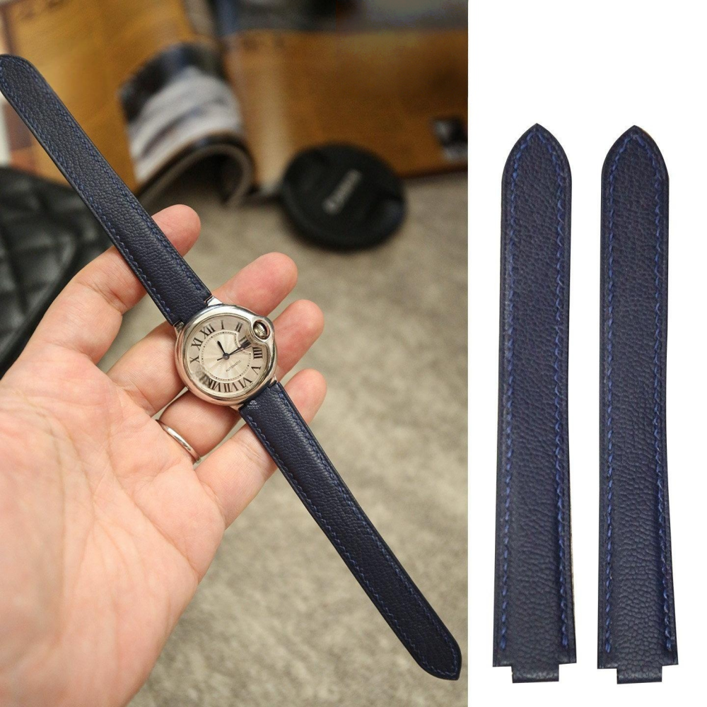 Chevre Leather Strap for Cartier Ballon Bleu