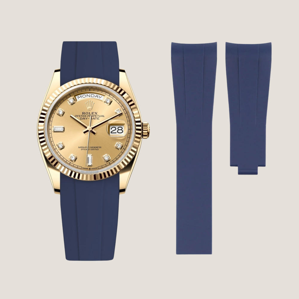 Rolex Day-Date Rubber Strap for Deployant Clasp