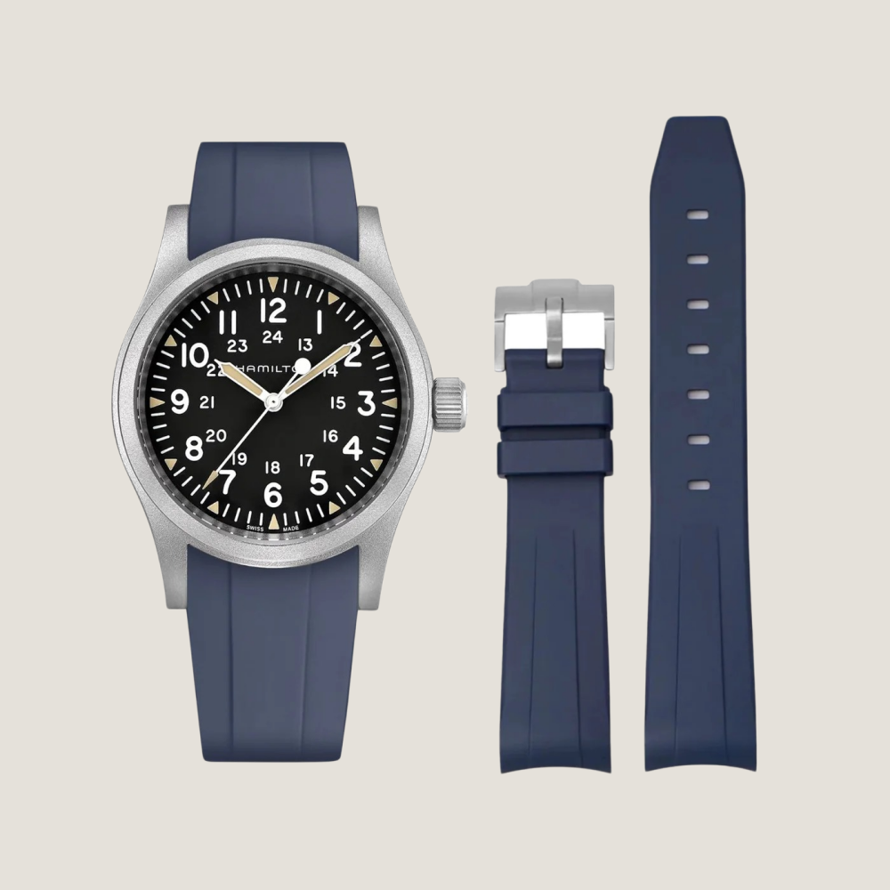 FKM Rubber Strap for Hamilton Khaki Field