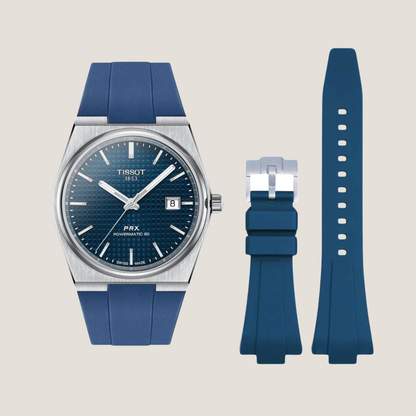 FKM Rubber Strap for Tissot PRX Pin Buckle