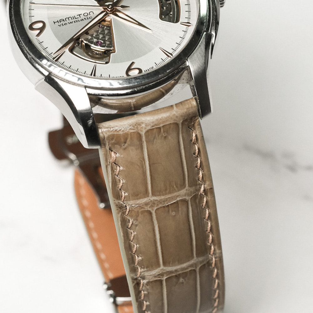 Alligator Leather Strap for Hamilton