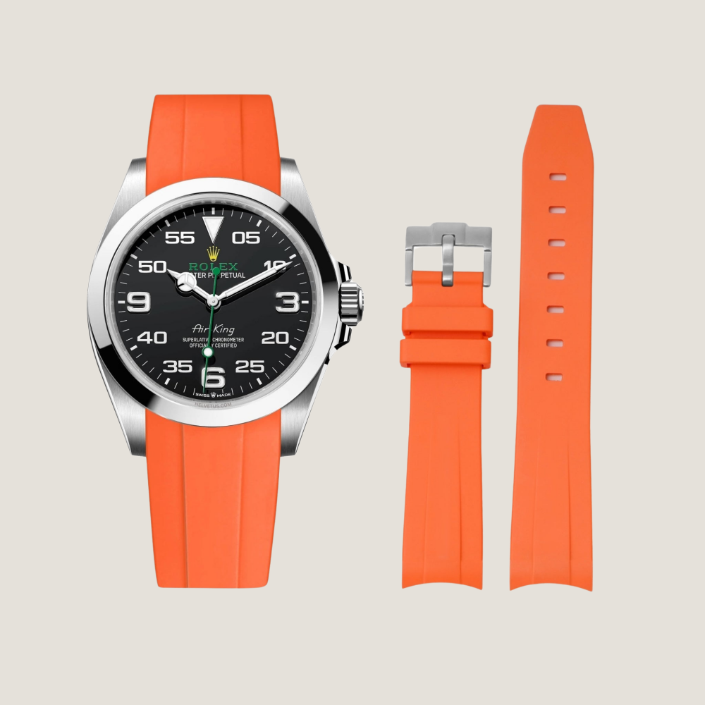 FKM Rubber Strap for Rolex Air-King Pin Buckle