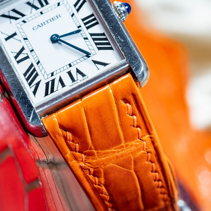 Alligator Leather Strap for Cartier Tank