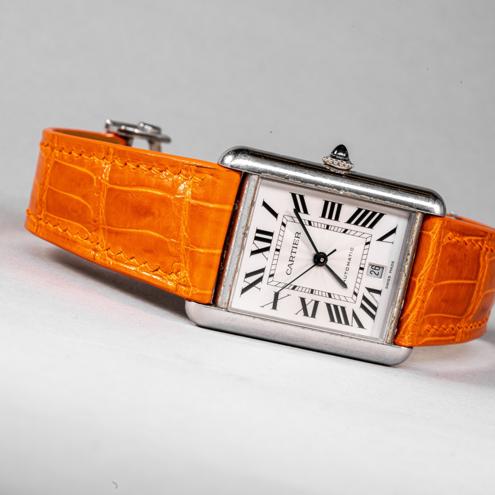 Alligator Leather Strap for Cartier Tank