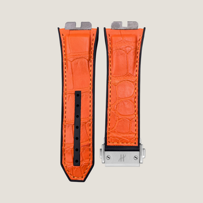 Hybrid Alligator & FKM Rubber Strap for Hublot