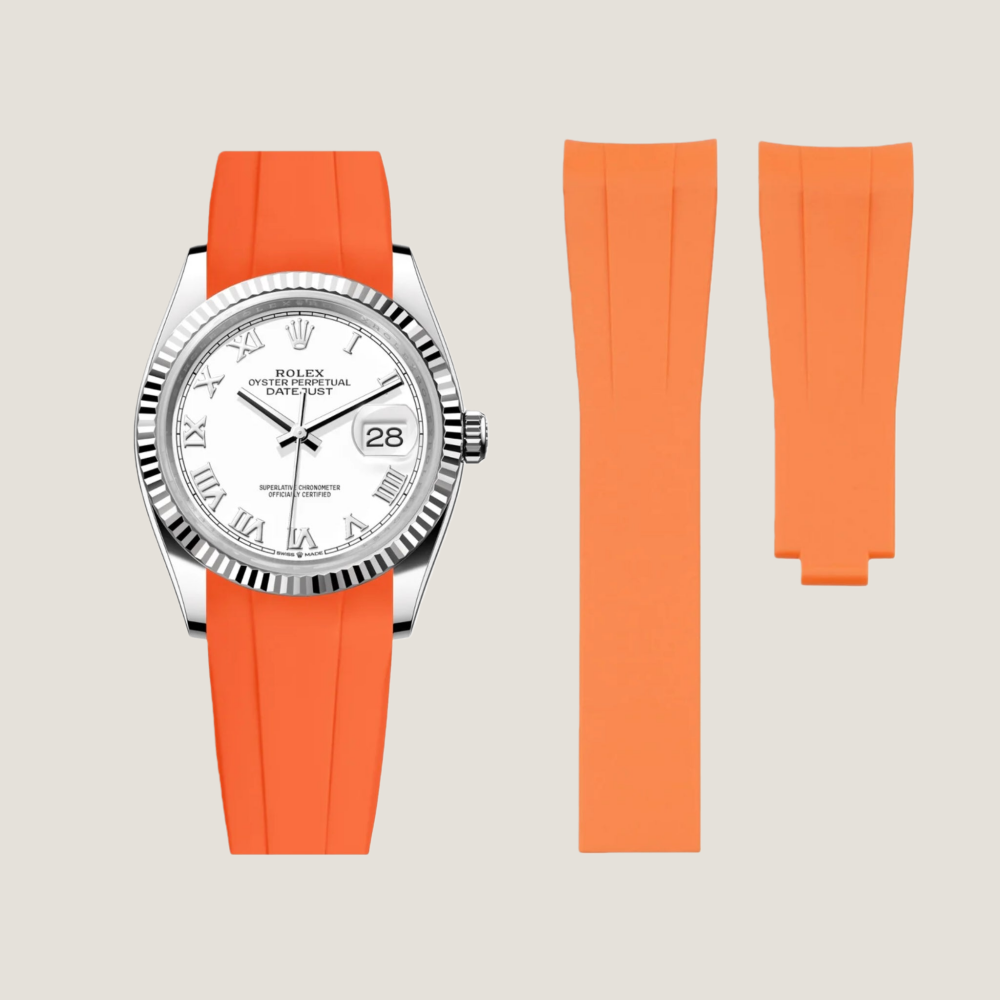 FKM Rubber Strap for Rolex Datejust Deployant Clasp