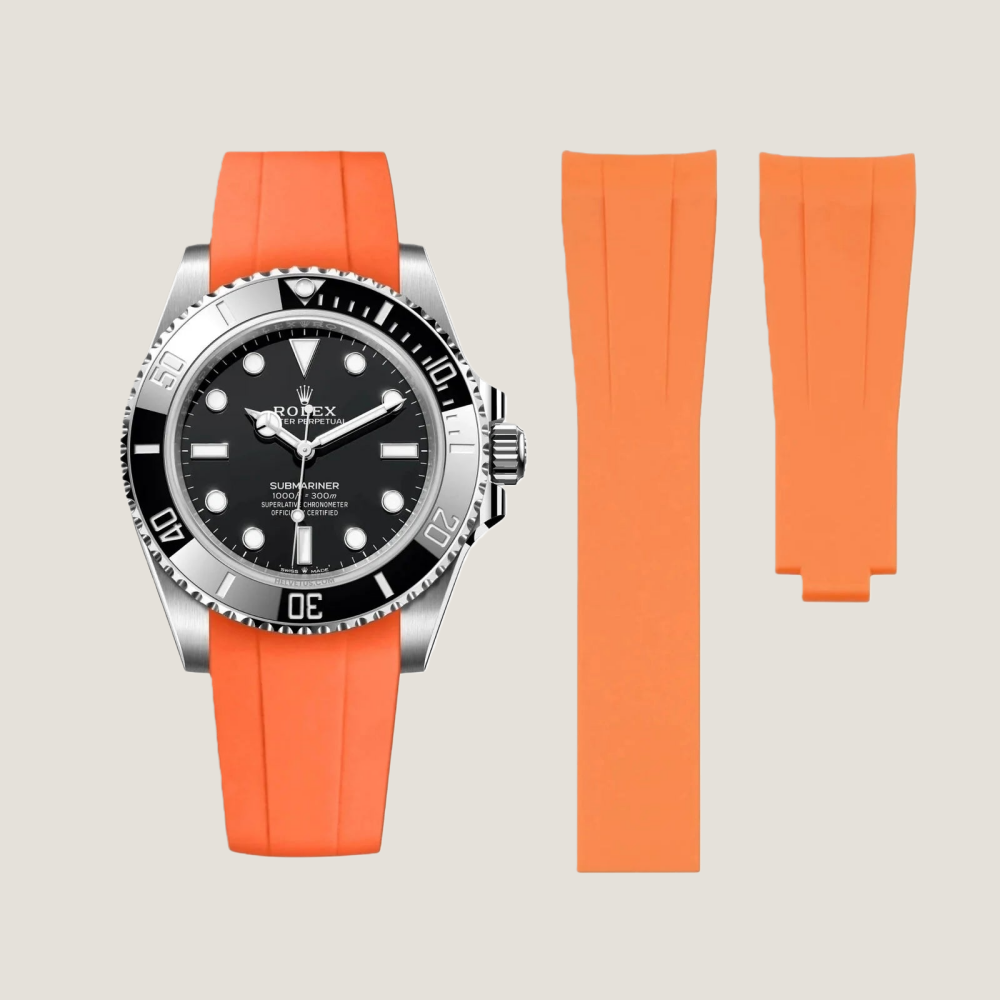 FKM Rubber Strap for Rolex Submariner Deployant Clasp