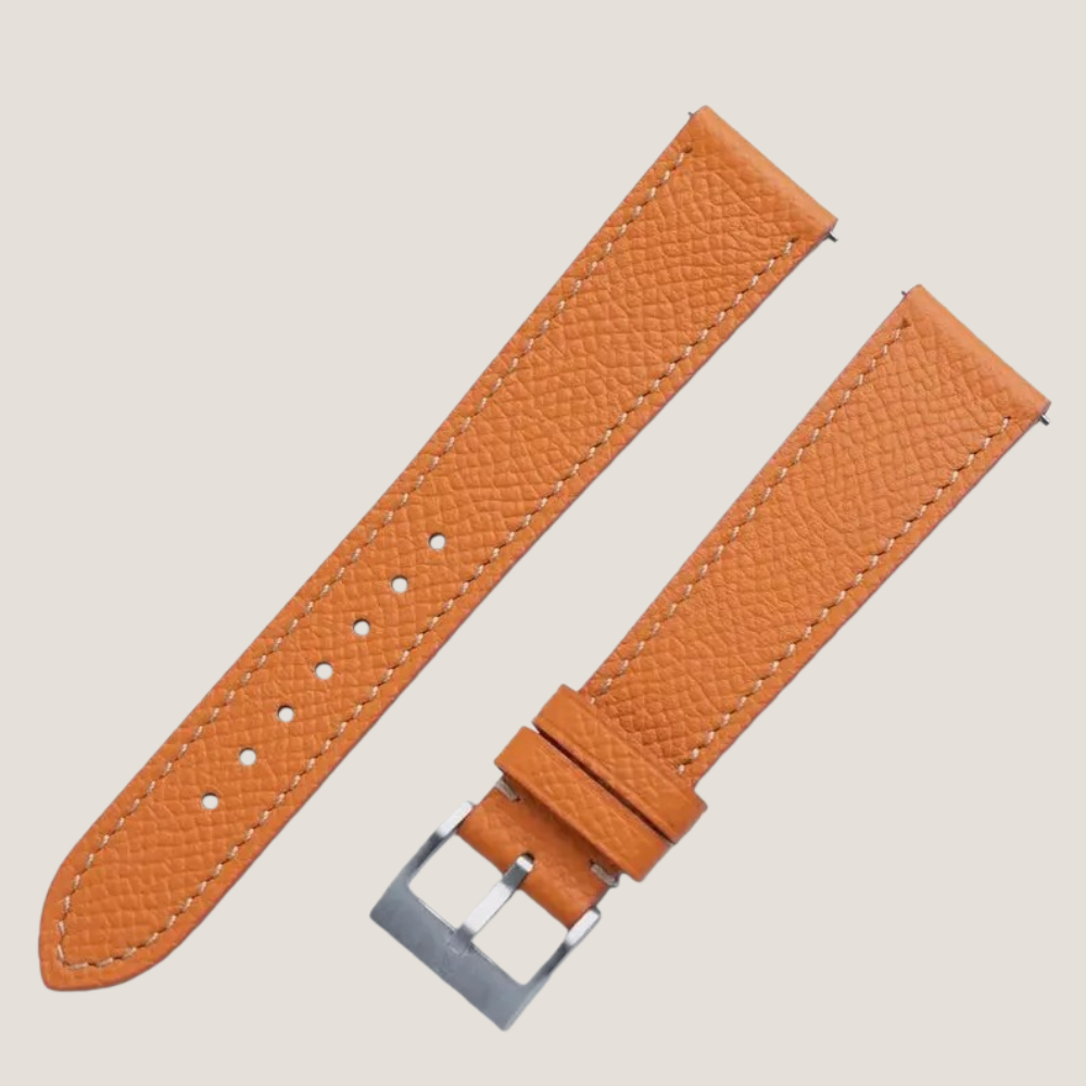 Custom Epsom Calfskin Leather Watch Strap – Handmade to Order