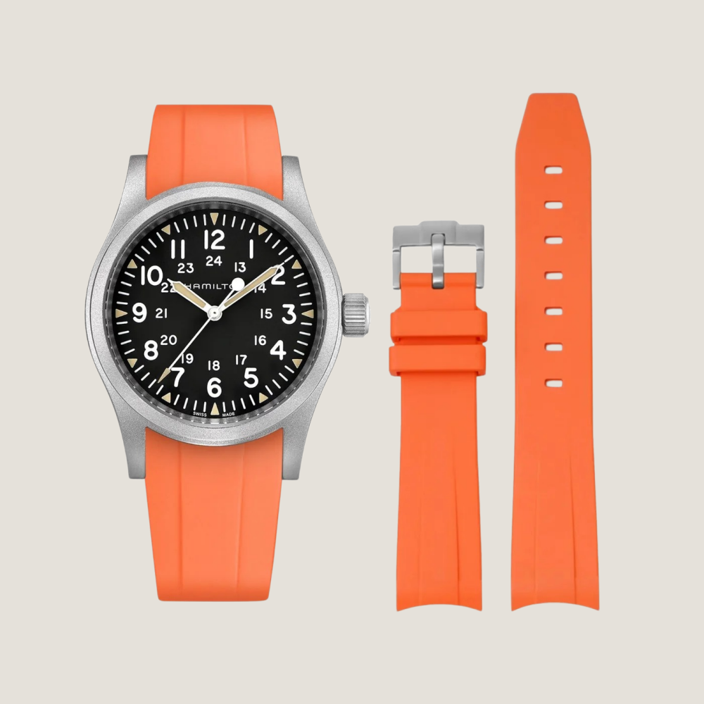 FKM Rubber Strap for Hamilton Khaki Field
