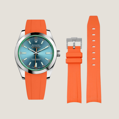 FKM Rubber Strap for Rolex Milgauss Pin Buckle