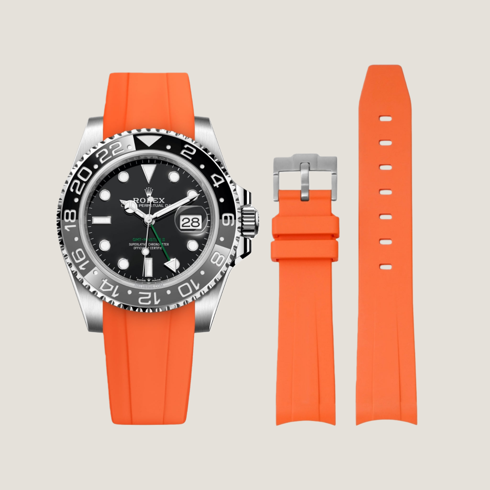 FKM Rubber Strap for Rolex GMT-Master II Tang Buckle