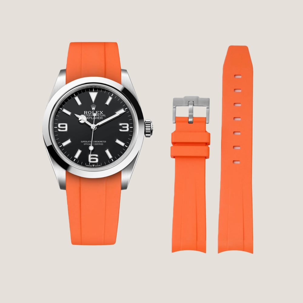 FKM Rubber Strap for Rolex Explorer I Tang Buckle