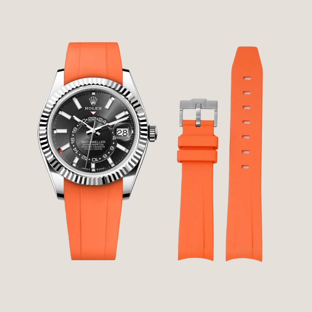 FKM Rubber Strap for Rolex Sky-Dweller Tang Buckle