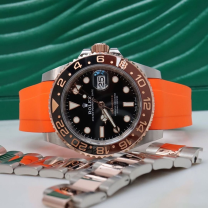 FKM Rubber Strap for Rolex GMT-Master II Tang Buckle