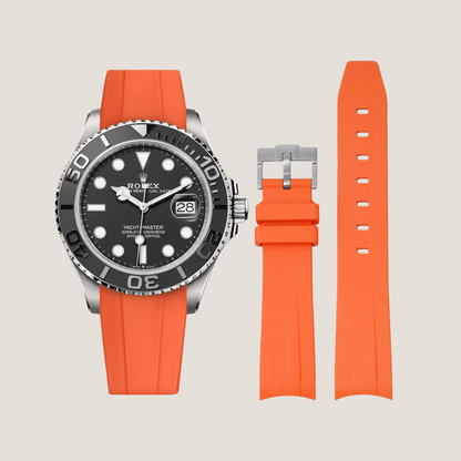FKM Rubber Strap for Rolex Yacht-Master Tang Buckle