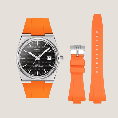 FKM Rubber Strap for Tissot PRX Pin Buckle