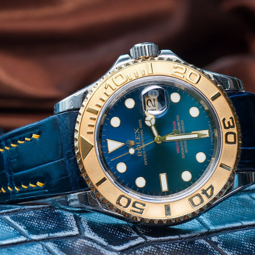 Alligator Leather Strap for Rolex Yacht-Master