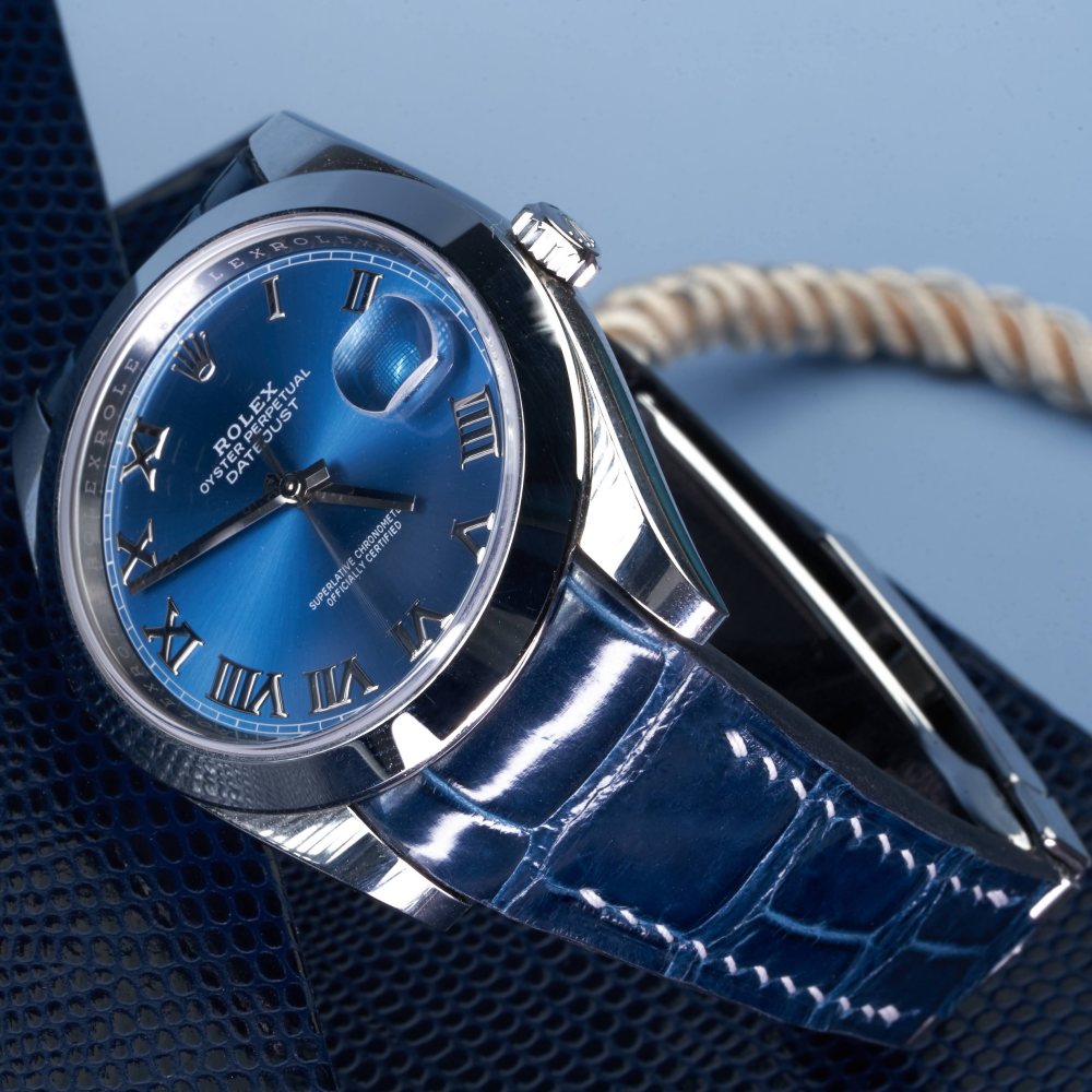 Alligator Leather Strap for Rolex Datejust