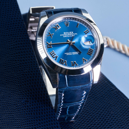 Alligator Leather Strap for Rolex Datejust