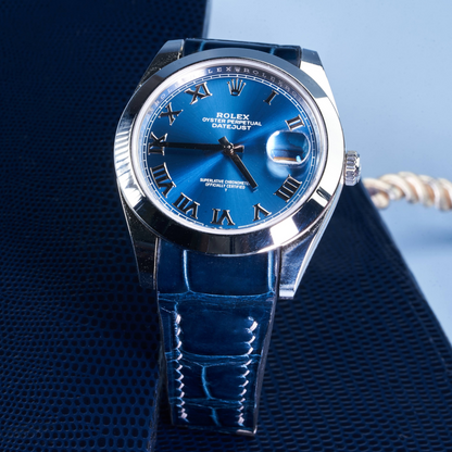Alligator Leather Strap for Rolex Datejust