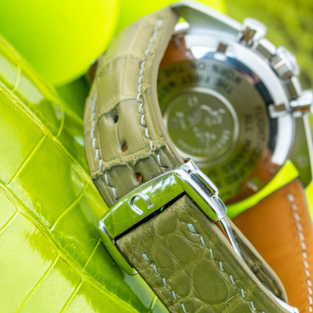 Alligator Leather Strap for Omega Speedmaster