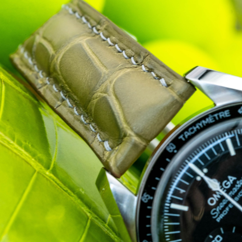 Alligator Leather Strap for Omega Speedmaster