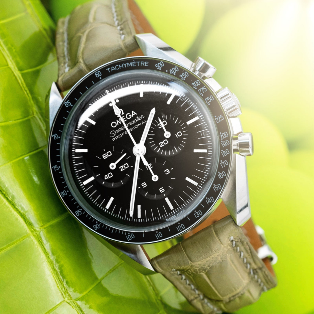 Alligator Leather Strap for Omega Speedmaster