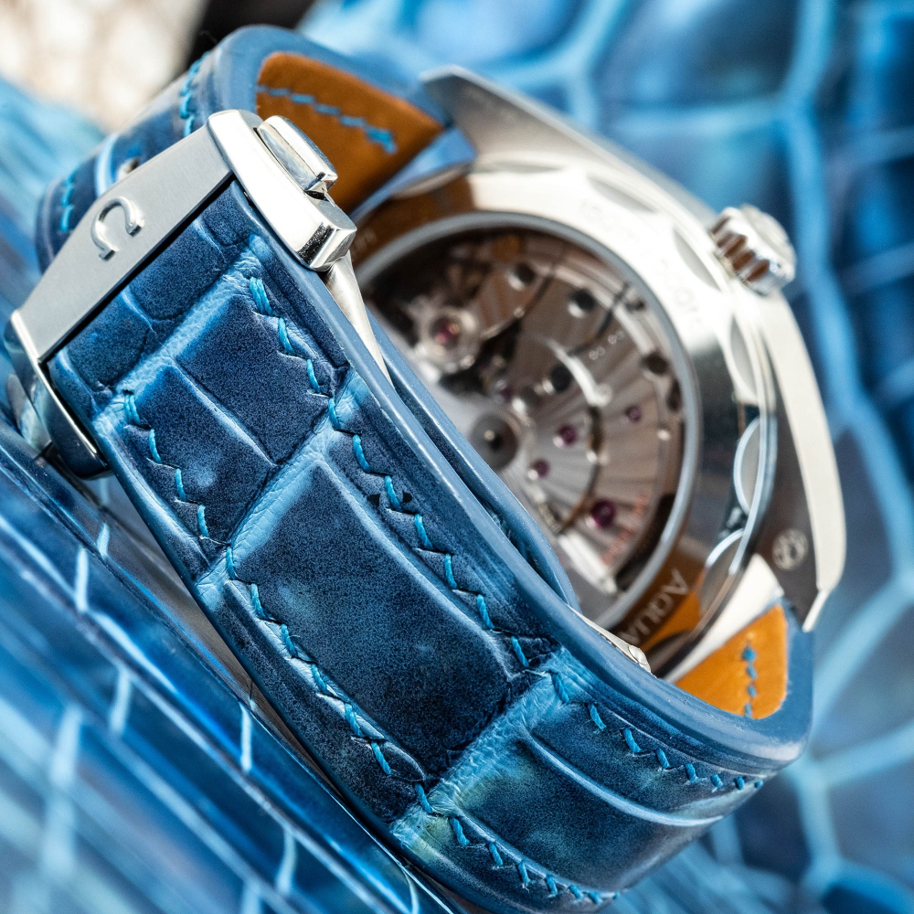 Omega Seamaster Alligator Leather Strap – Handmade Custom Fit