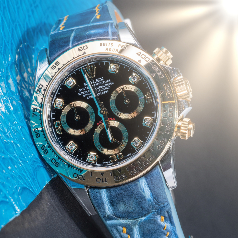 Rolex Daytona Alligator Leather Strap – Deployant Clasp Compatible