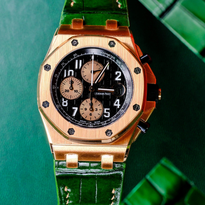Alligator Leather Strap for AP Royal Oak Offshore 42mm