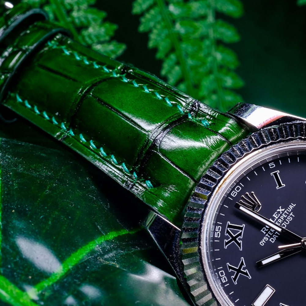 Alligator Leather Strap for Rolex Datejust