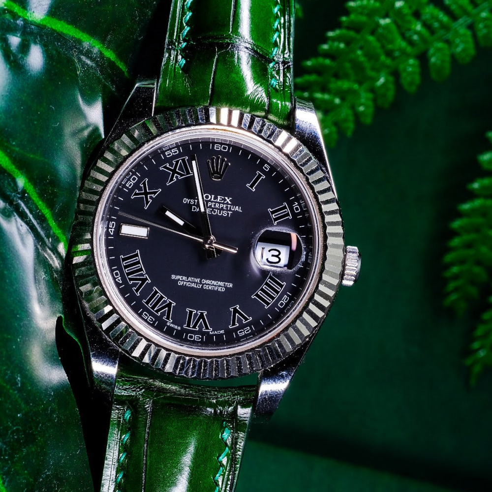 Alligator Leather Strap for Rolex Datejust