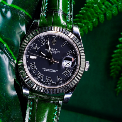Alligator Leather Strap for Rolex Datejust