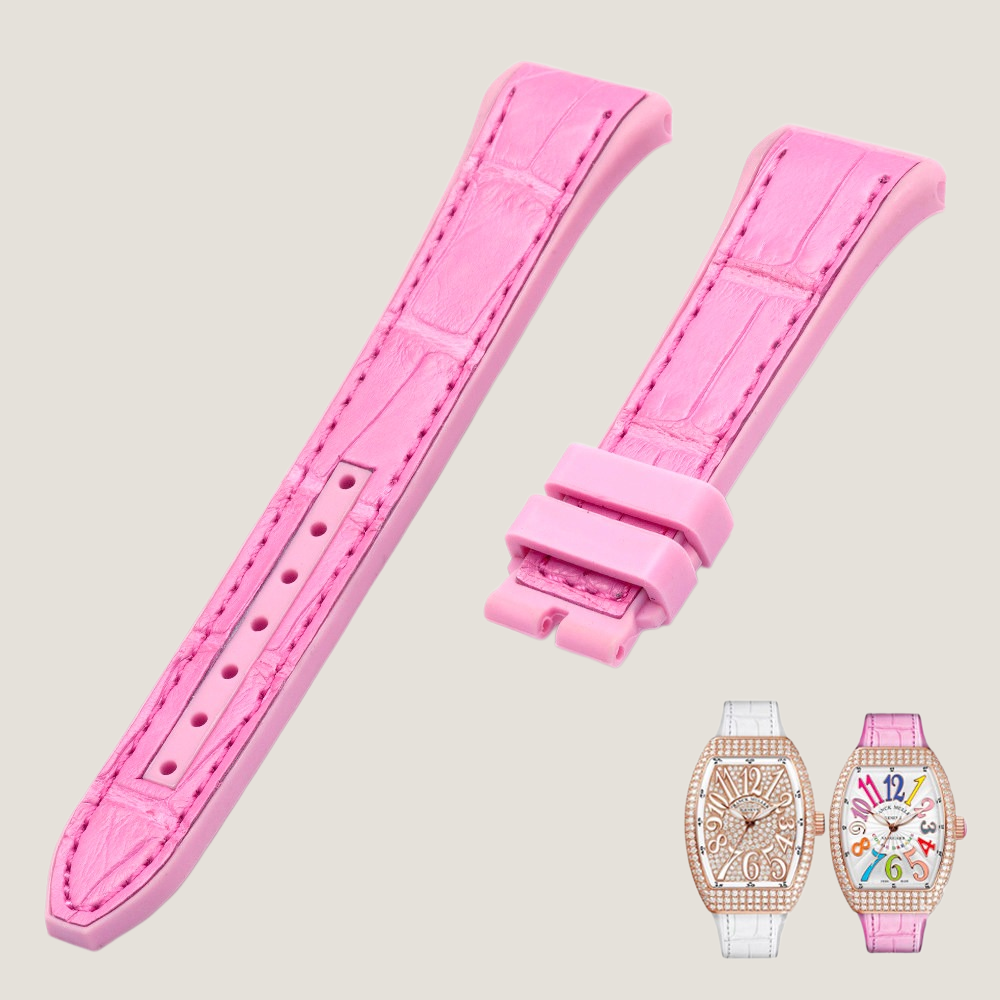 Hybrid Alligator & FKM Rubber Strap for Franck Muller Vanguard