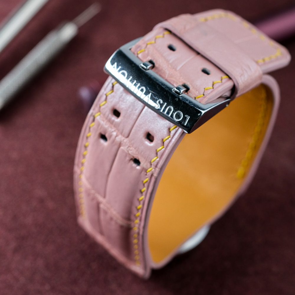 Alligator Leather Strap for Louis Vuitton Watch