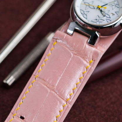Alligator Leather Strap for Louis Vuitton Watch