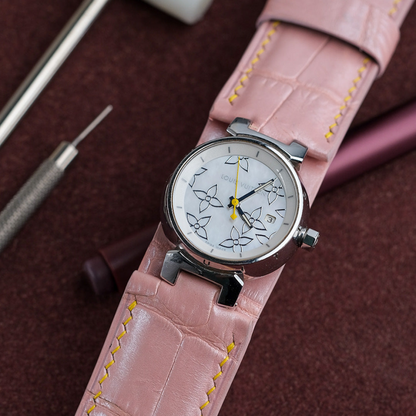 Alligator Leather Strap for Louis Vuitton Watch