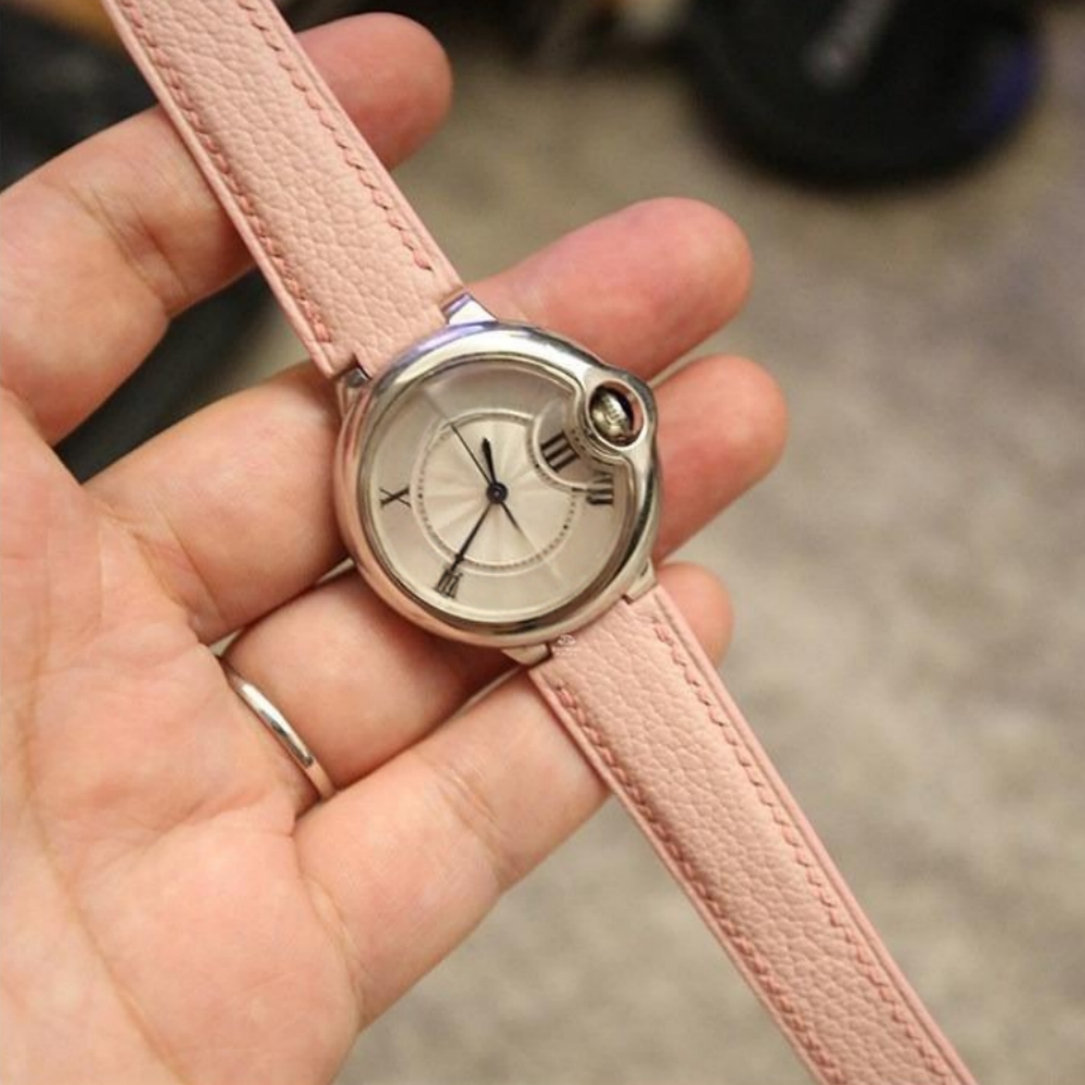 Chevre Leather Strap for Cartier Ballon Bleu