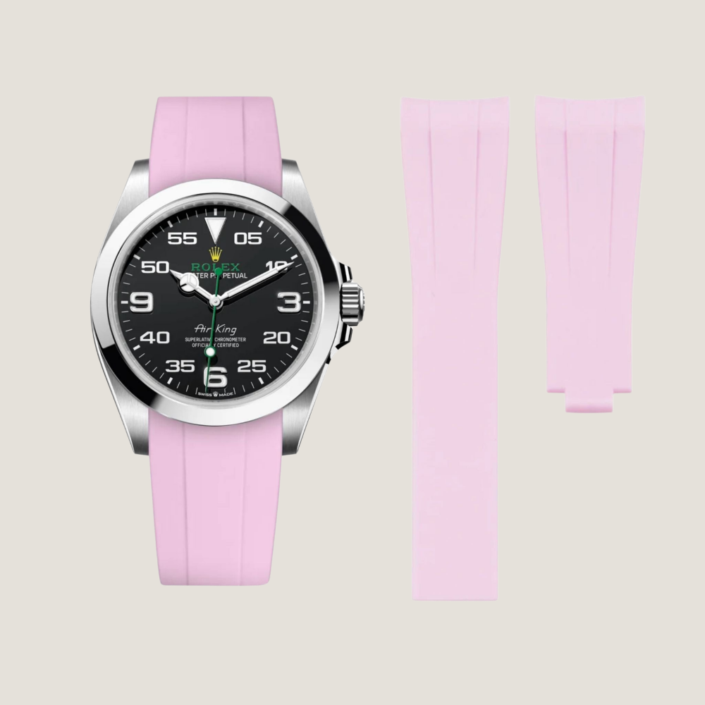 FKM Rubber Strap for Rolex Air-King Deployant Clasp