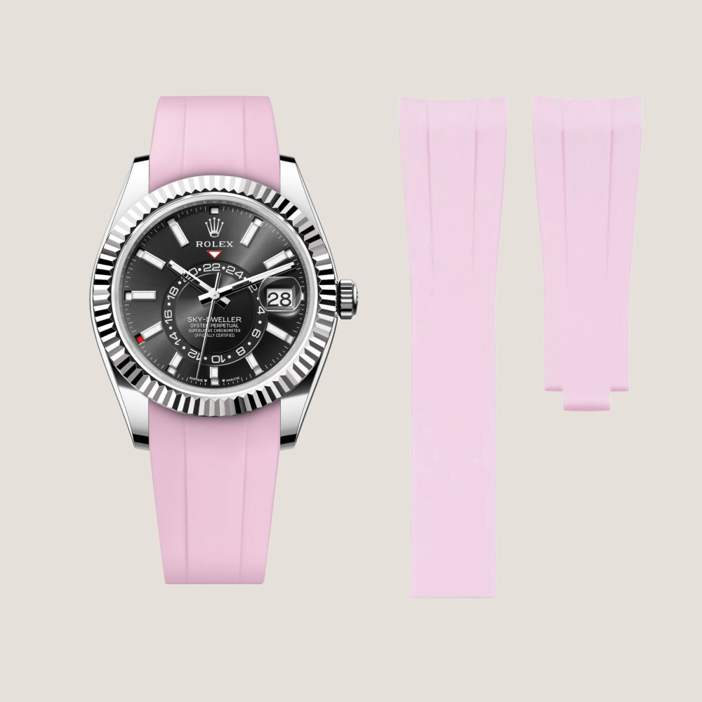 FKM Rubber Strap for Rolex Sky-Dweller Deployant Clasp
